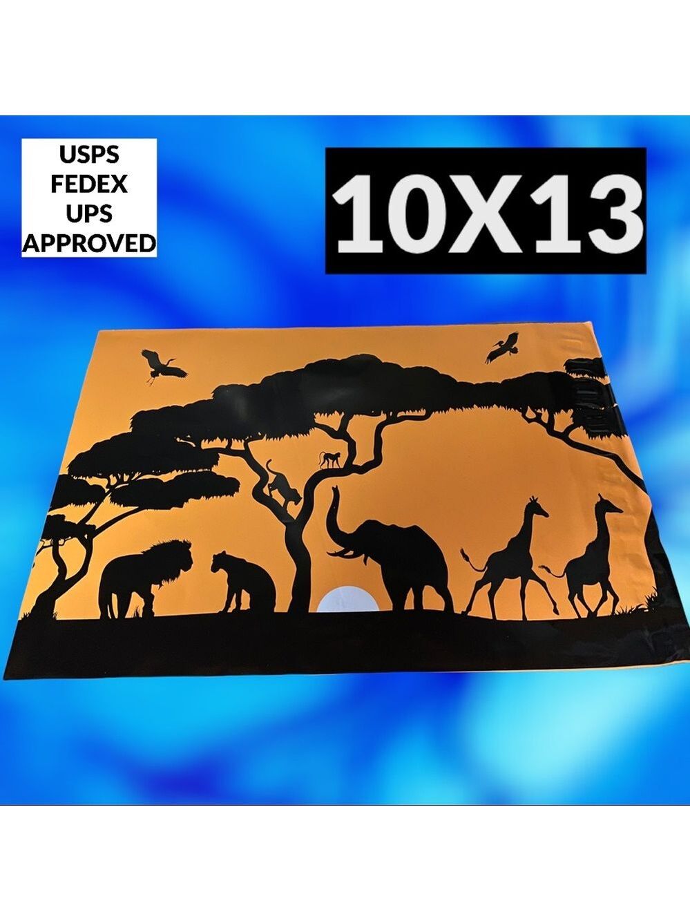 25 10X13 Poly Mailers Safari, Lion, Elephant, Giraffe, Monkey…PRICE IS FIRM - Picture 5 of 8